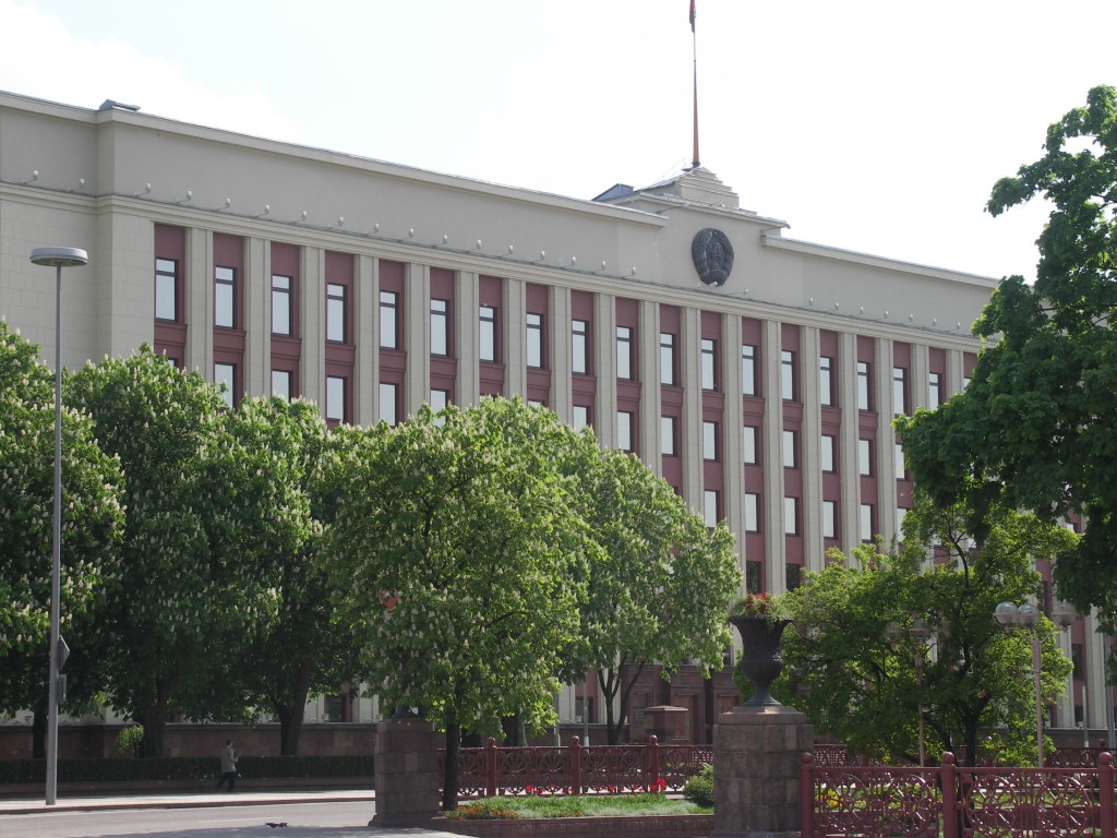 Præsidenpaladset i Minsk, et af de kommende magtcentre i Den Euroasiatiske Union  Foto: Ota Tiefenböck