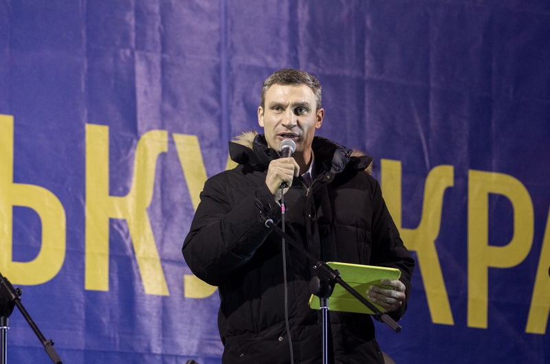 Vitalij Klitsjko under urolighederne i Kijev  Foto: Dreamstine