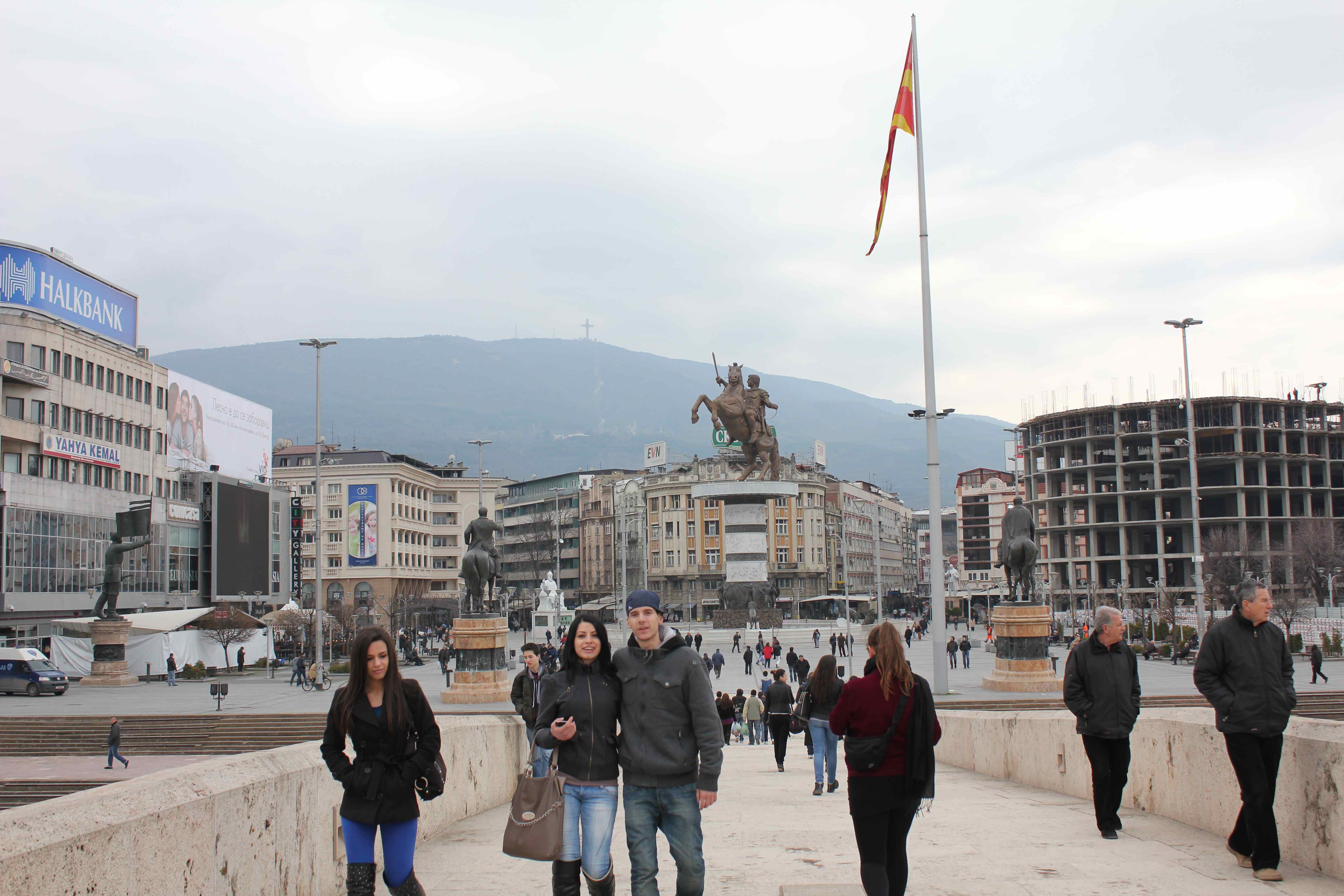 Makedoniens hovedstad Skopje Foto: Ota Tiefenböck