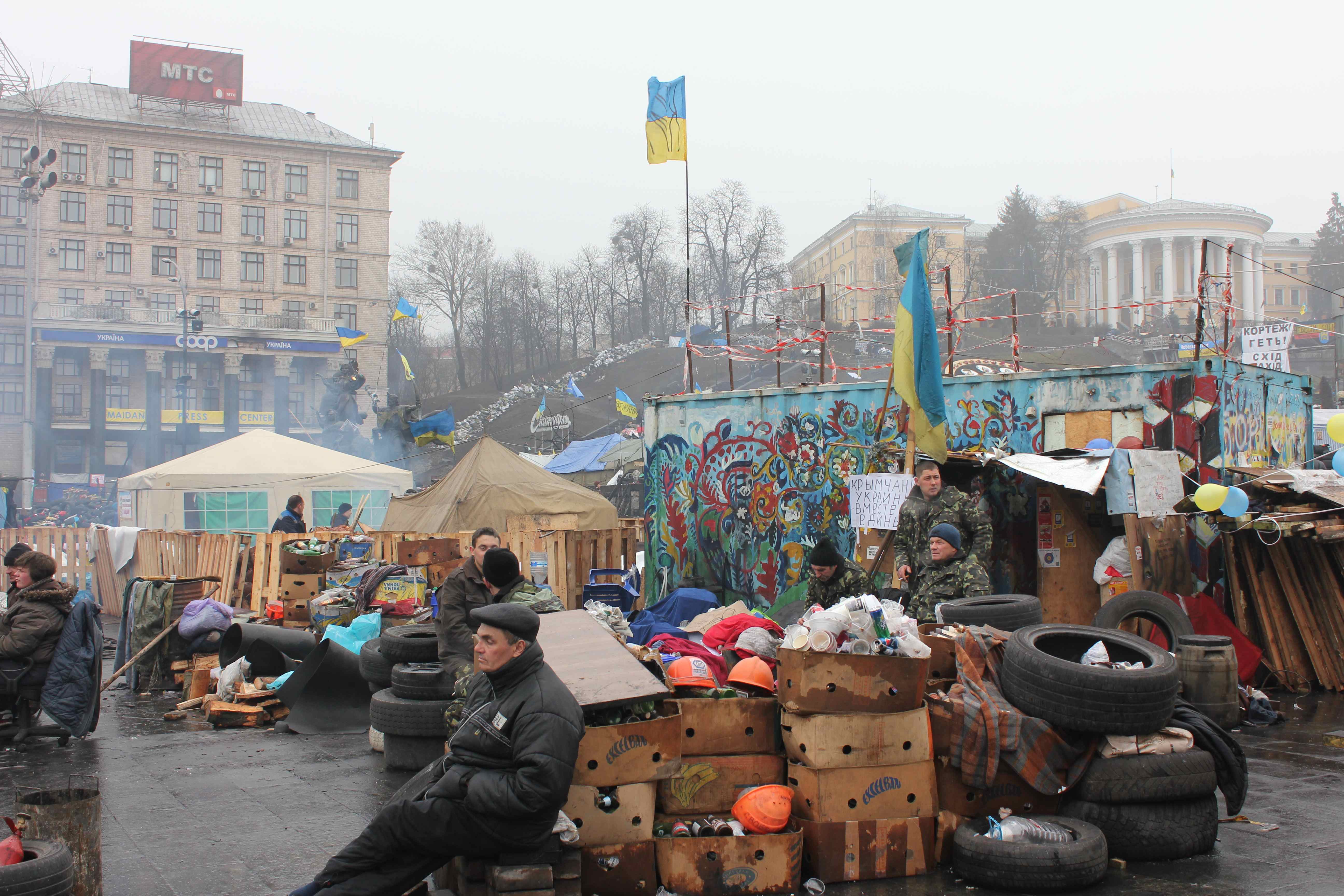 Maidan i begyndelsen af marts  Foto: Ota Tiefenböck