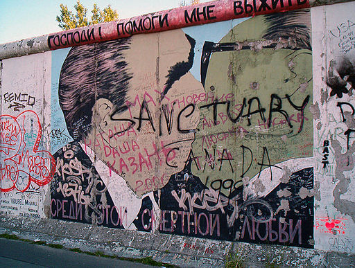 Berlinmuren efter Murens fald Foto: Victorgrigas
