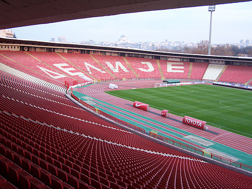Crvena Zvezdas stadion i Beograd  Foto: Darwinek