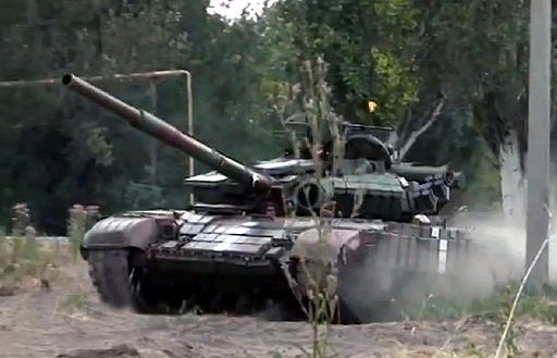 Ukrainsk tank i Donbas  Foto: Youtube-CC-BY
