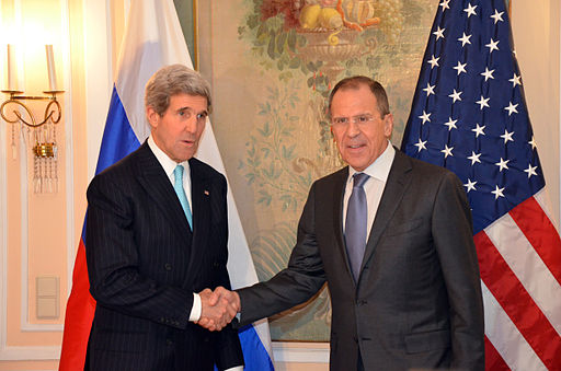 John Kerry og Sergej Lavrov under et møde i München i januar  Foto: U.S. Consulate General Munich
