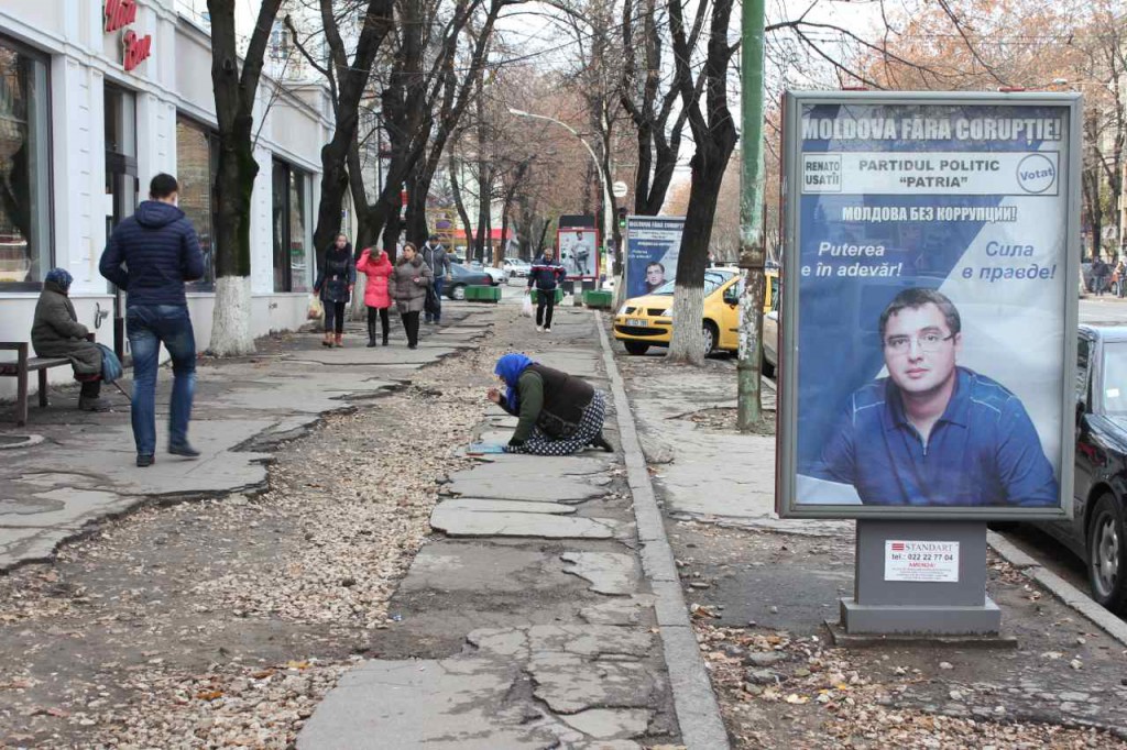 Patrias valgplakat på hovedgaden i Chisinau  Foto: Ota Tiefenböck