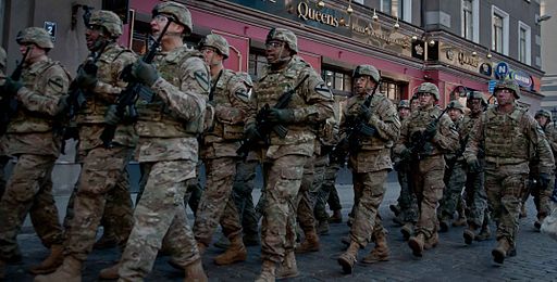 Amerikanske NATO soldater under opvisning i Riga i november i år  Foto: US Army