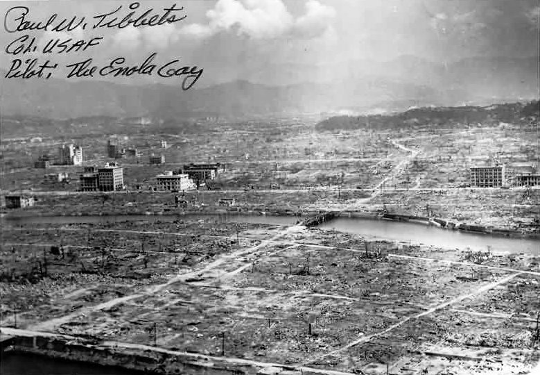Hiroshima efter den amerikanske atombombe i 1945  Foto: Wikimedia Commons