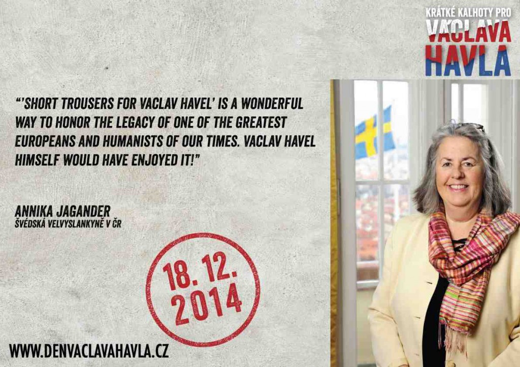 Også den svenske ambassadør Annika Jagander støtter initiativet  Foto: https://www.facebook.com/DenVaclavaHavla