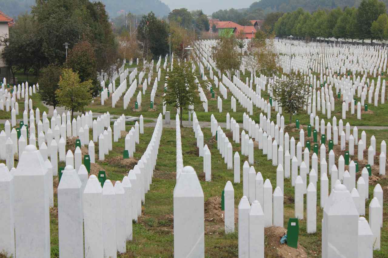 Mindeområdet i Srebrenica Potocari  Foto: Ota Tiefenböck