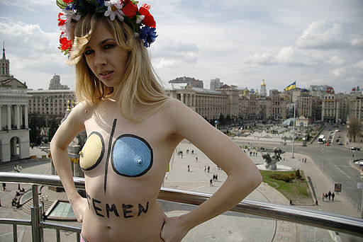 Femen`s Sasha Sevtjenko  Foto: Femen