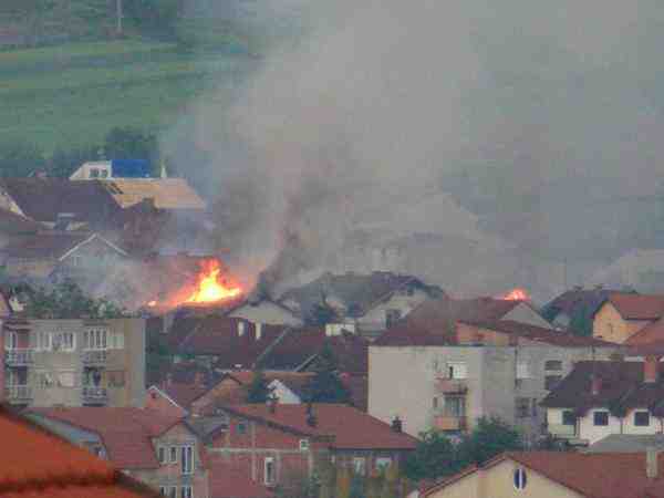Skududvekslingerne i Kumanovo lørdag Foto: FB