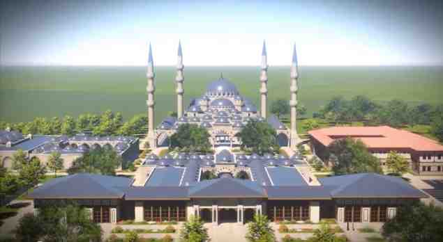 Det er denne moske, tyrkerne ønsker at bygge i Budapest  Foto: Youtube
