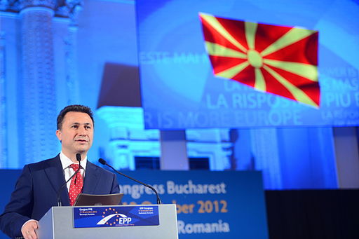 Makedoniens premierminister Nikol Gruevski vil gå af senest 100 dage før det makedonske valg  Foto: European People's Party