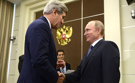 Putin og Kerry mødtes i Sotji tirsdag  Foto: Kremlin