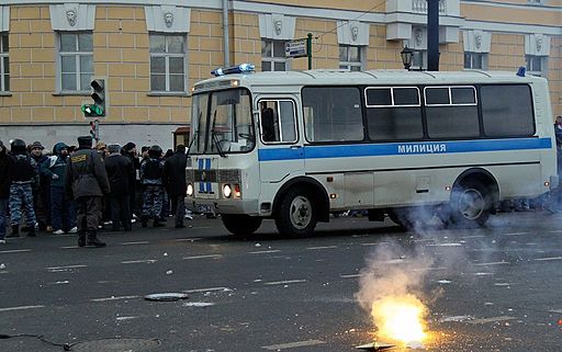 Russisk politi i aktion i Moskva  Foto: Vitaliy Ragulin