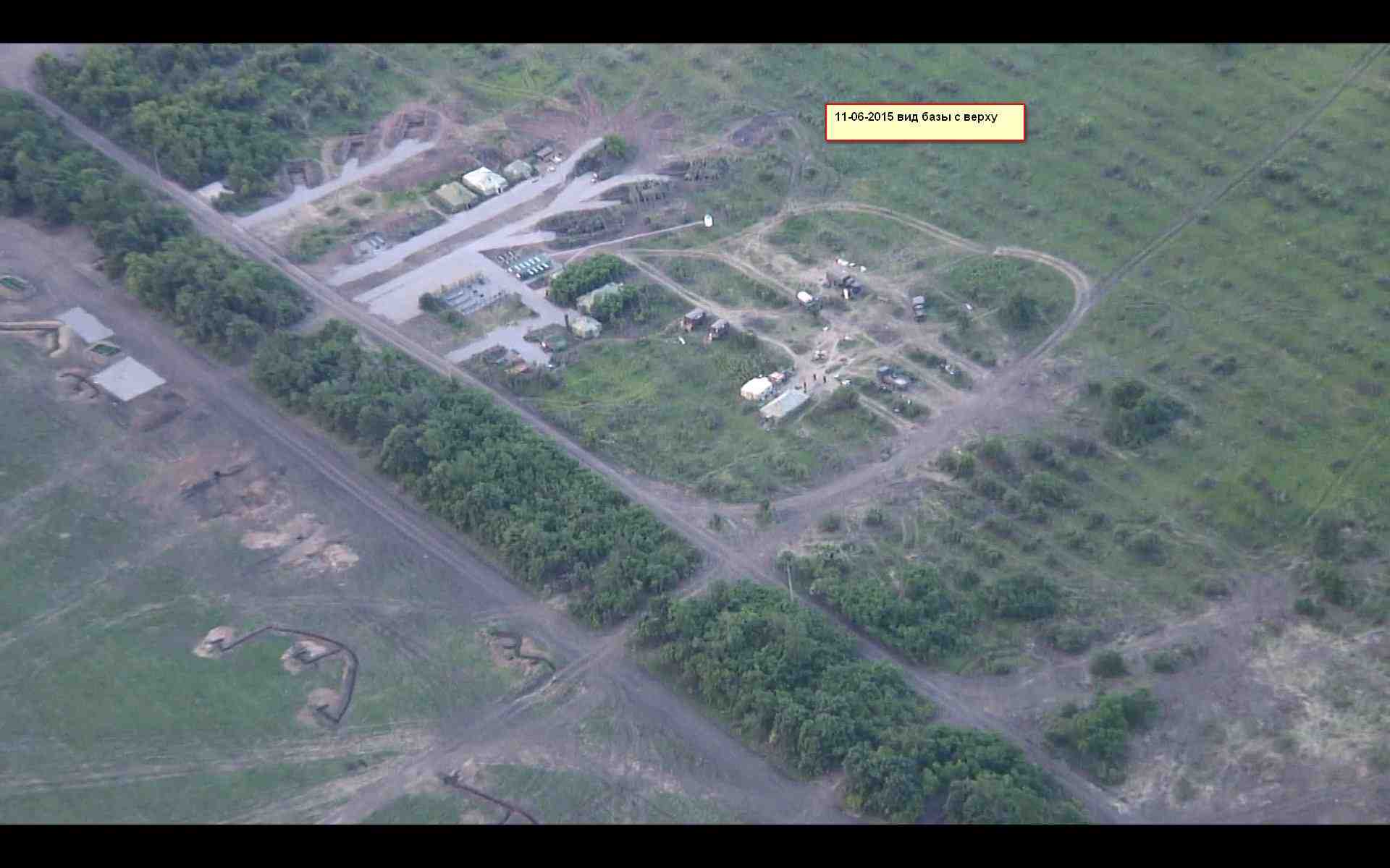 Den russiske base set fra luften  Foto: Dnipro-1