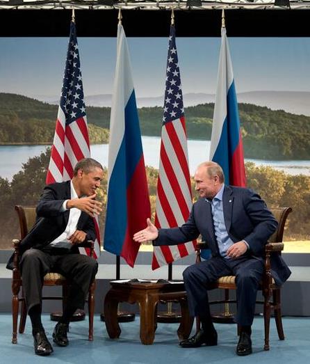 Barack Obama og Valdimir Putin her under et G8 topmøde i 2013  Foto: Pete Souza