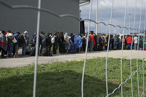 En gruppe flygtninge på grænsen til Østrig Foto: Mstyslav Chernov