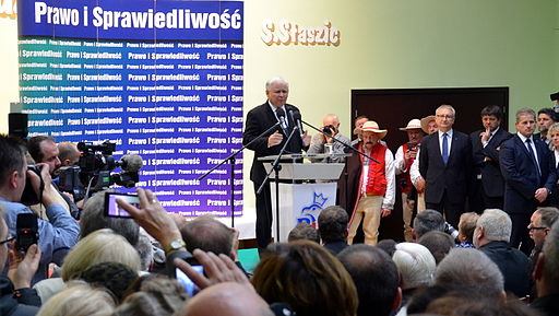 Jaroslaw Kaczynski under valgkampen  Foto: Silar