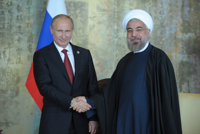 Rohani og Putin mødtes også i Kina i 2014  Foto: Kremlin