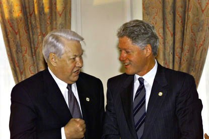Boris Jeltsin og Bill Clinton i 1999 Foto: David Scull