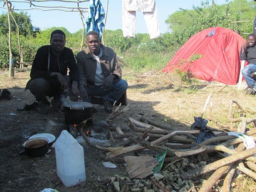To sudanesiske migranter i lejren i Calais Foto: Michal Bělka