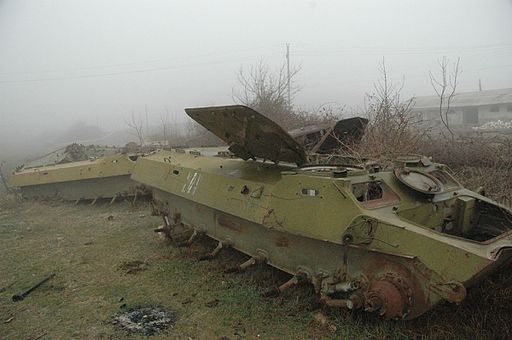 Aserbajdsjanske kampvogne i Nagorno Karabakh Foto: Nicholas Babaian