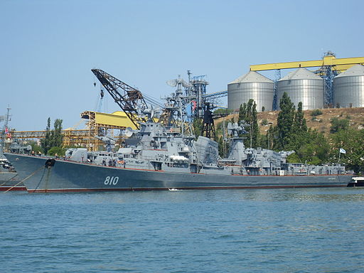 Det var krigsskibet Smetlivij, der i dag måtte affyre et advarselskud  Foto: Kaketokami