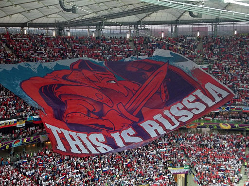 Russiske fans under Euro 2012 i Polen Foto: piotr Drabik