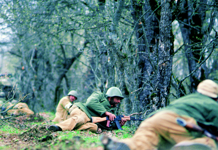 Armenske soldater i Nagorno Karabakh i 1994 Foto- Armdesant