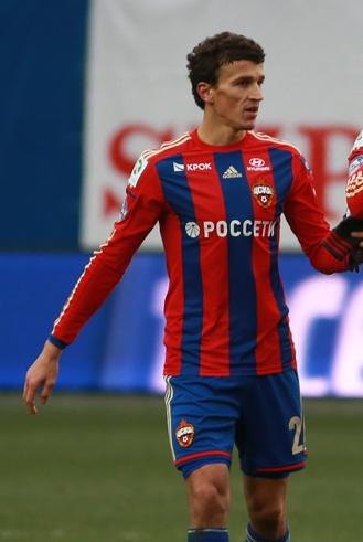 Roman Eremenko i kamp for CSKA Moskva. Foto: Голубович Дмитрий