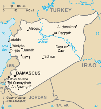 Syrien landkort