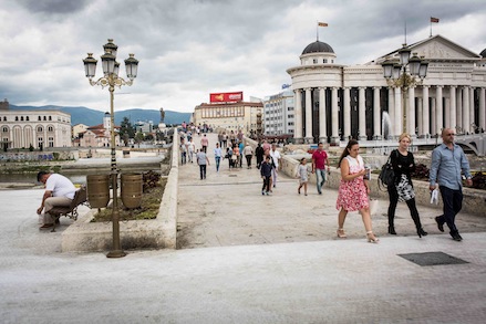 Makedoniens hovedstad Skopje Foto: Jens Panduro