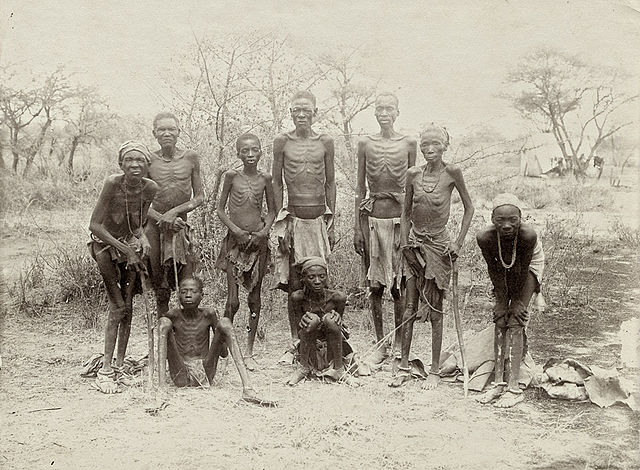 Overlevende hereroer, ca. 1907. Fotograf ukendt.