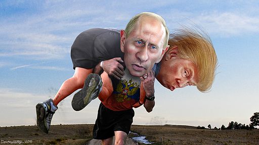 Putin hjælper Trump i præsidentvalgkampen Karrikatur: DonkeyHotey